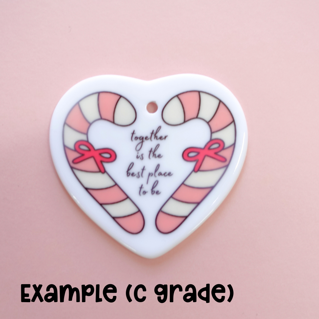 SECONDS Candy Cane Christmas Ornament - together is the best place to be