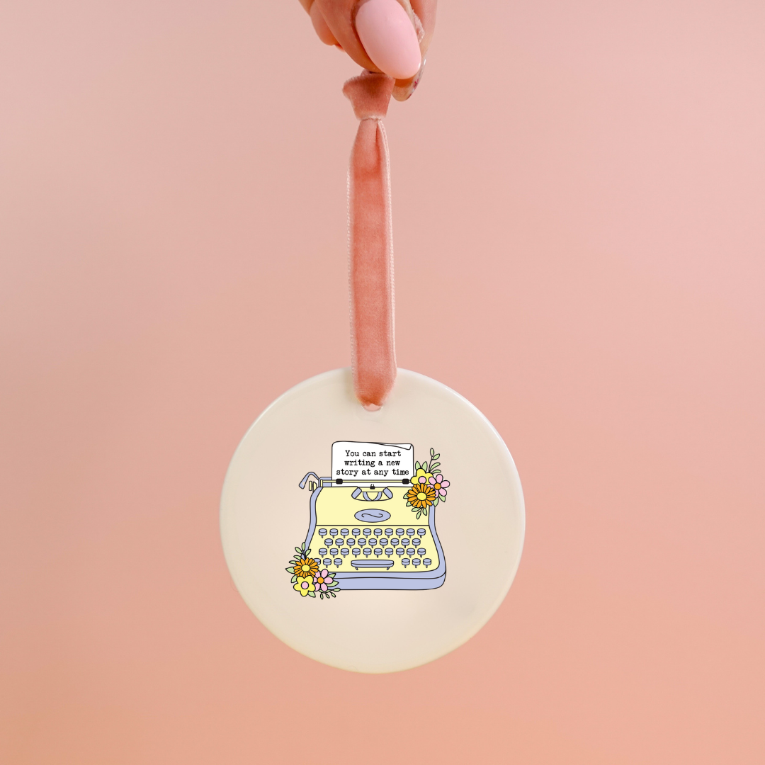 SAMPLE Typewriter Ceramic Ornament