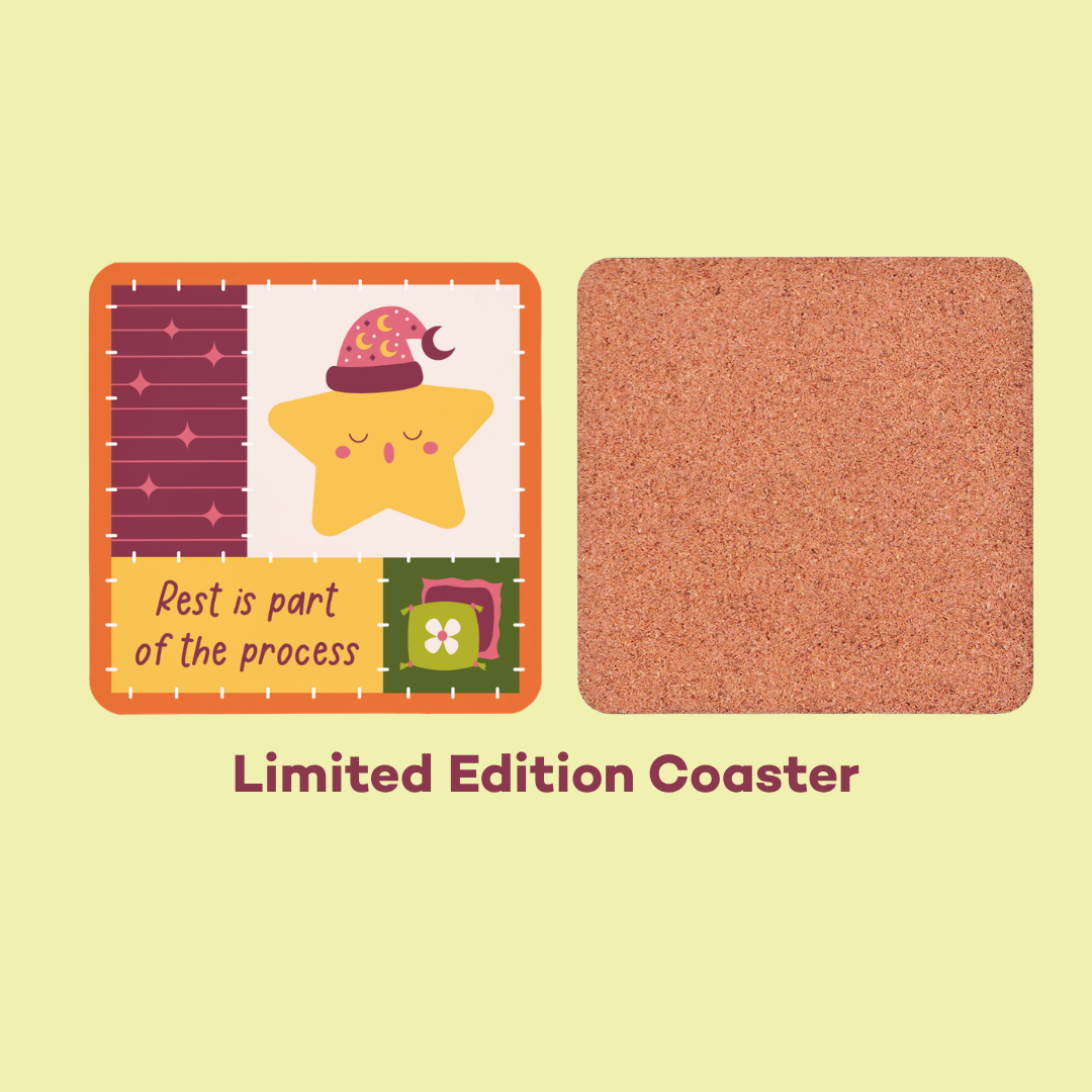 Rest is Part of the Process Coaster - Autumn Patchwork