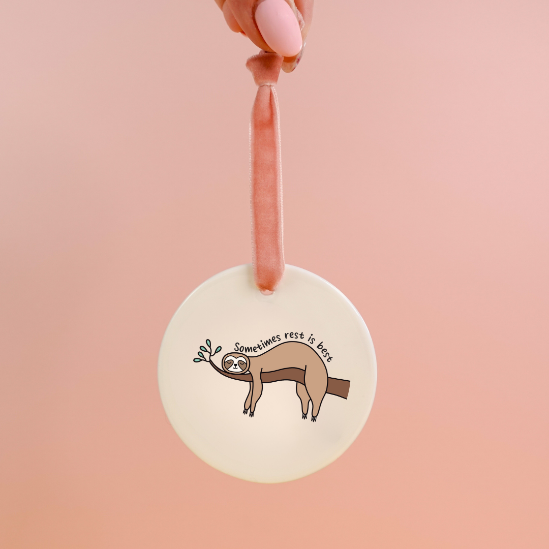 SAMPLE Rest Is Best Ceramic Ornament