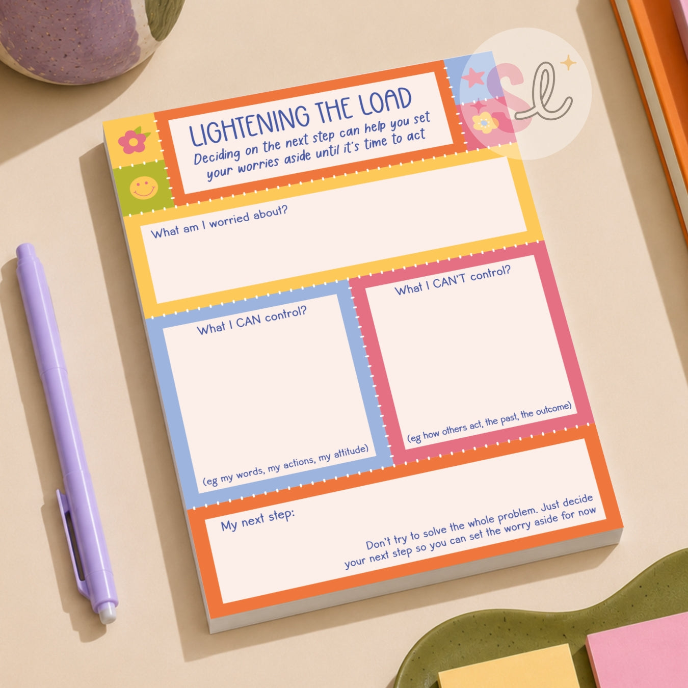 Lightening the Load Notepad - Brain Dump & Task Prioritisation Tool