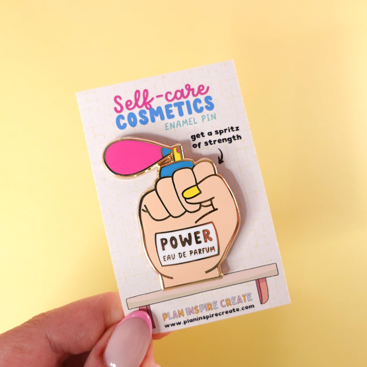 END OF LINE Power Perfume Gold Enamel Pin