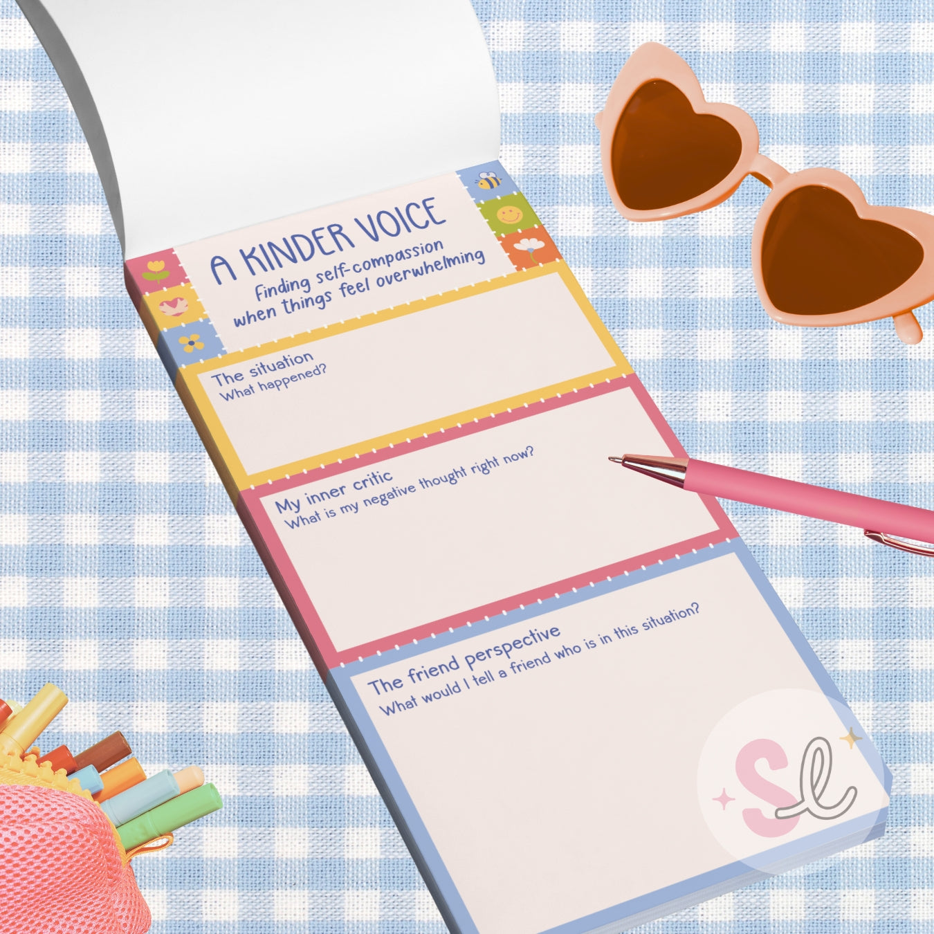 A Kinder Voice Notepad - Self-Compassion Journal Pad