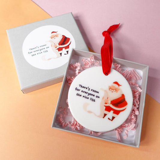 SECONDS Nice List Christmas Ornament - there's room for everyone on the nice list