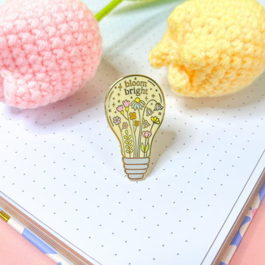 Bloom Bright Gold Enamel Pin