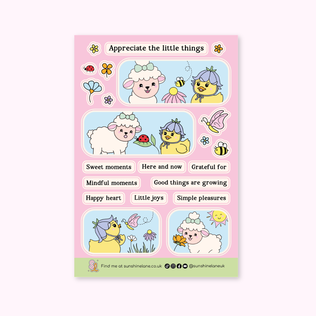 Appreciate the Little Things Sticker Sheet
