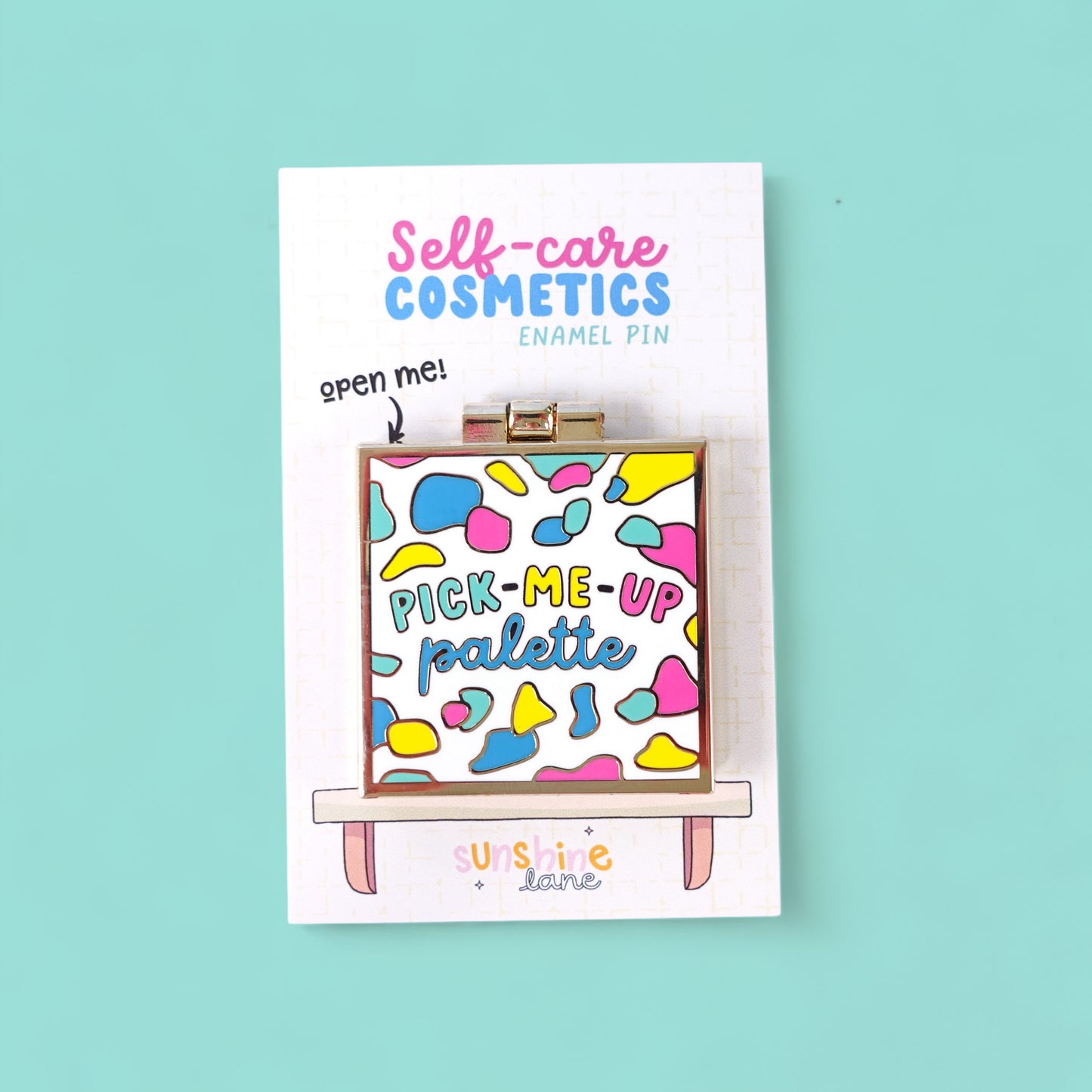 SECONDS Pick-Me-Up Palette Gold Enamel Pin