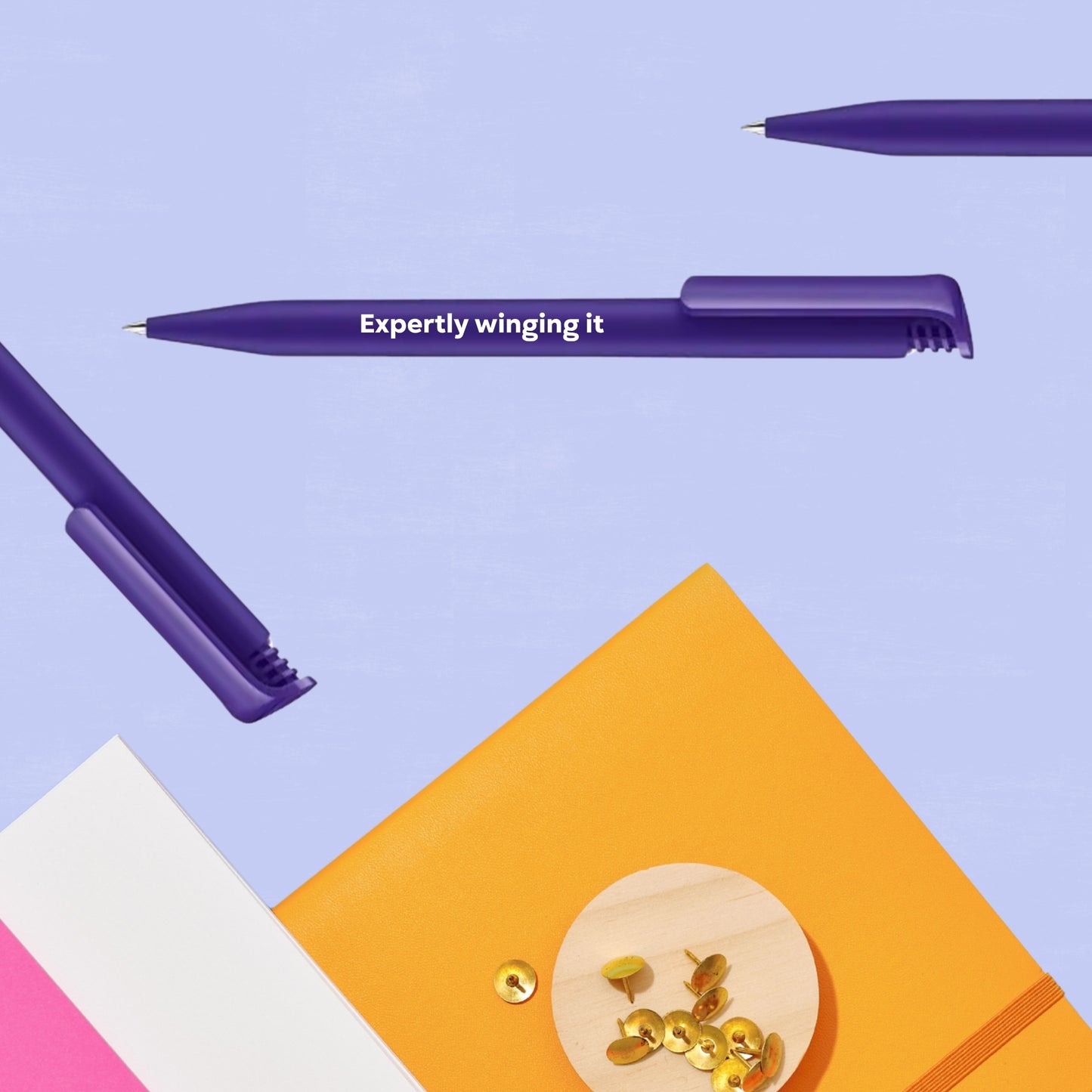Expertly Winging It Purple Ballpoint Pen