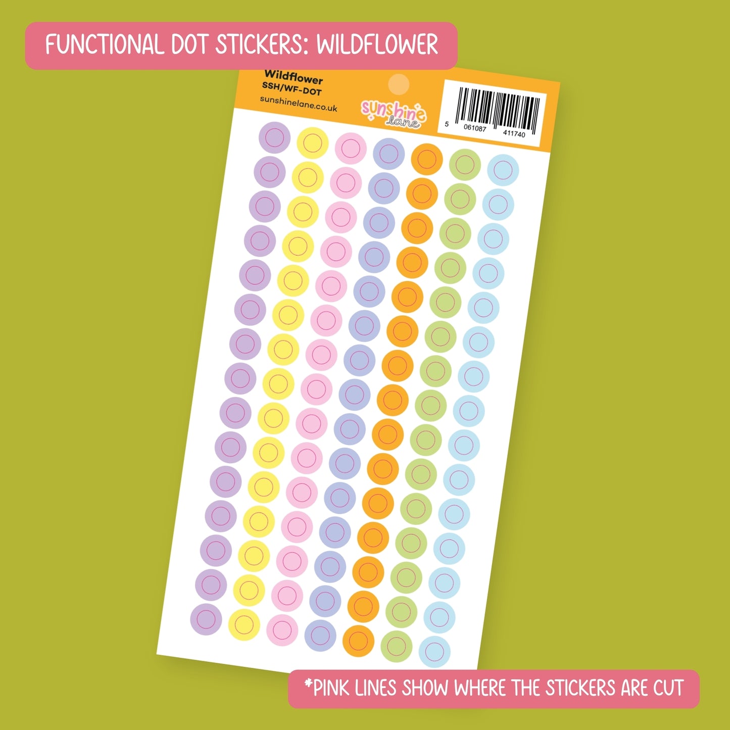 Functional Planner Dots Sticker Sheet - Tiny Bullet Journaling & Colour-Coding Dots