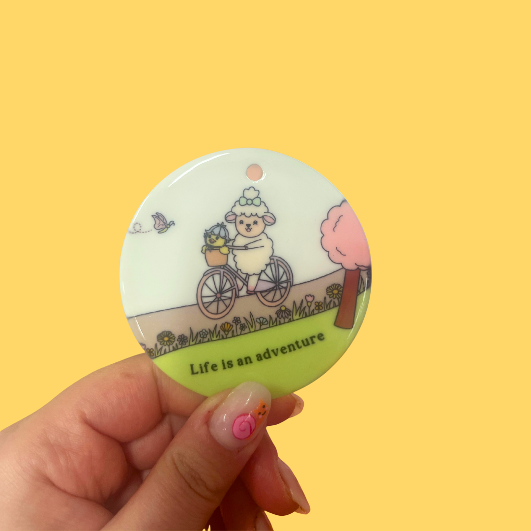 SECONDS SAMPLE Life is an Adventure Ceramic Ornament