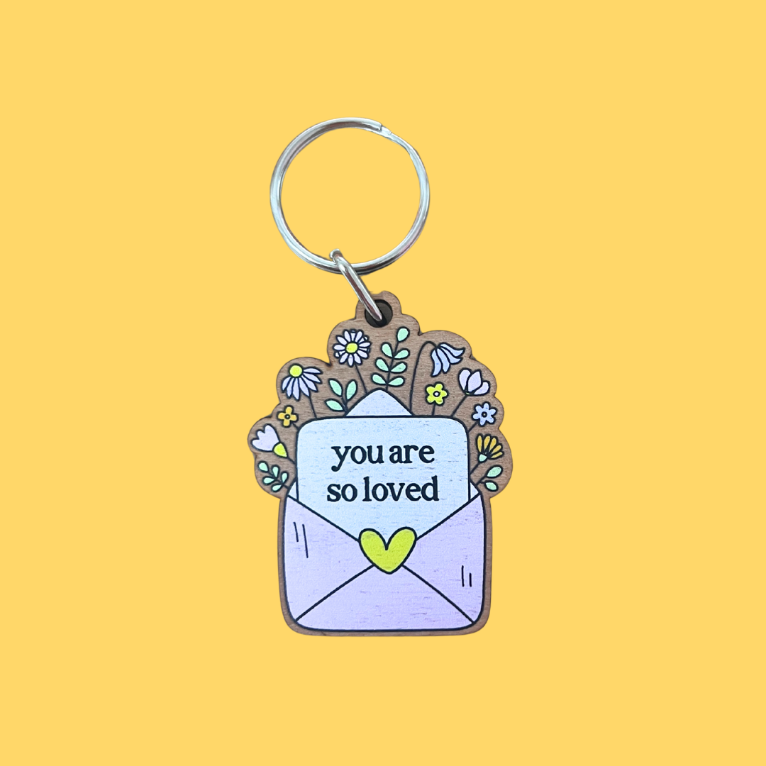 SAMPLE You Are So Loved Wooden Keyring