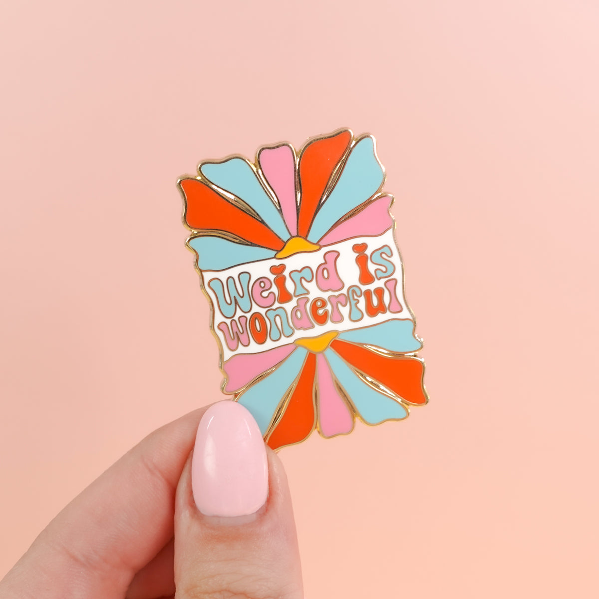 END OF LINE Weird is Wonderful Retro Enamel Pin