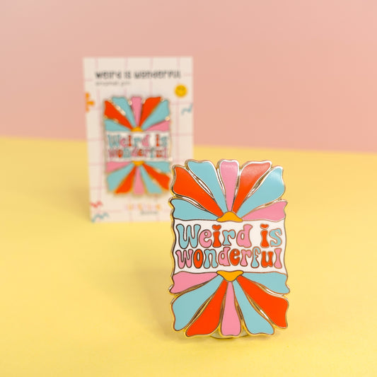 END OF LINE Weird is Wonderful Retro Enamel Pin