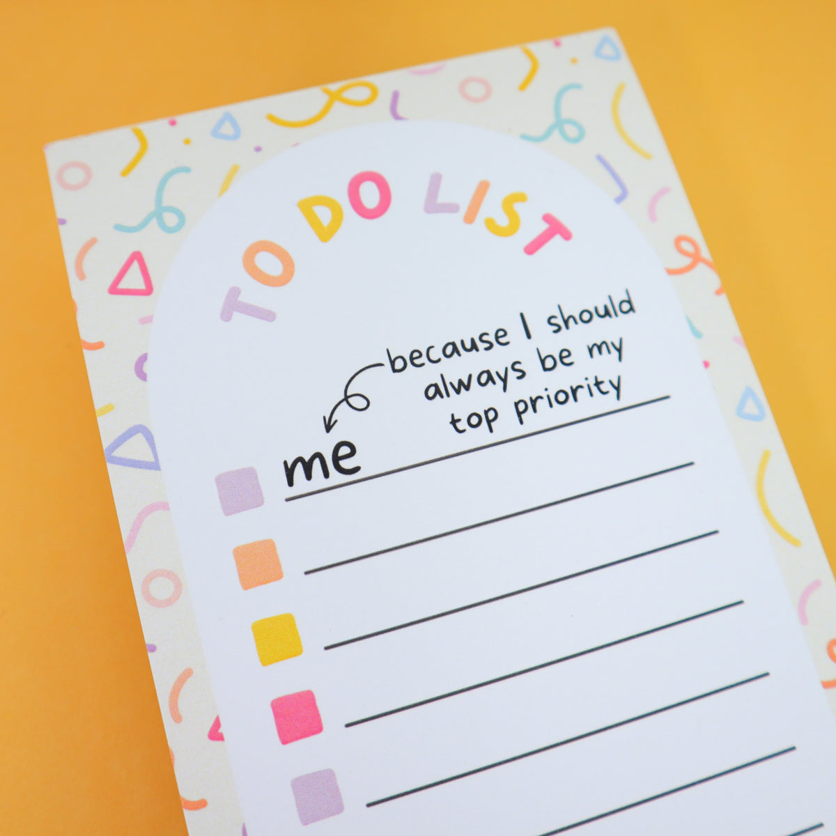 SECONDS To Do List Notepad - I'm My Top Priority