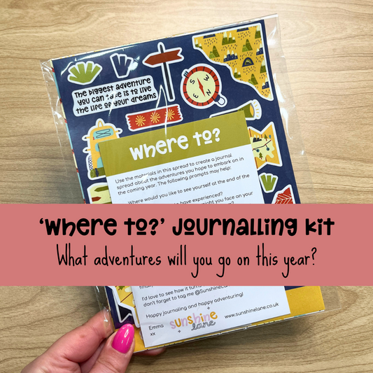 'Where to?' journalling kit - your 2024 adventure
