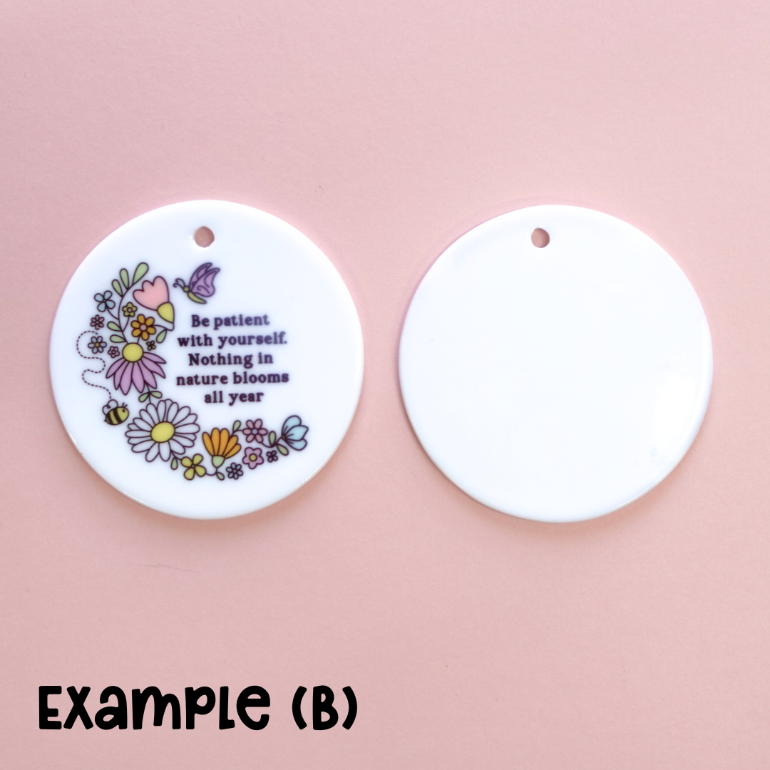 SECONDS Be Patient With Yourself Wildflower Ceramic Ornament