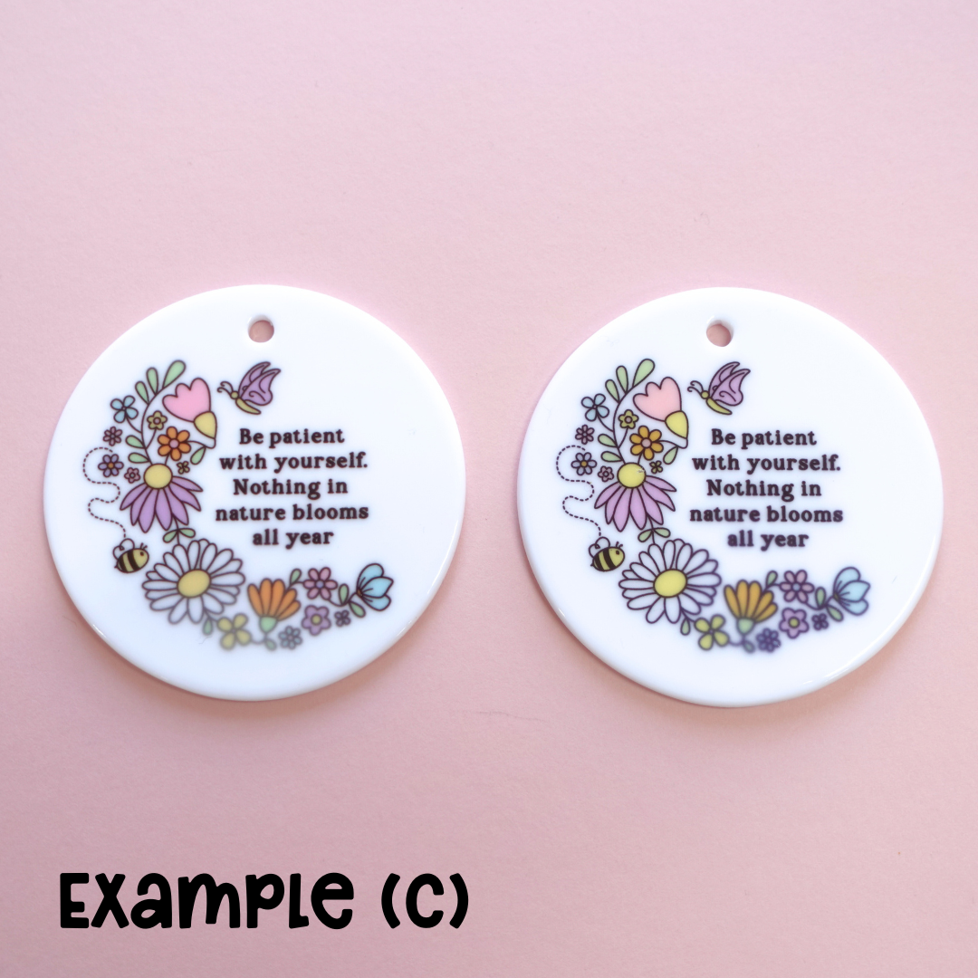 SECONDS Be Patient With Yourself Wildflower Ceramic Ornament