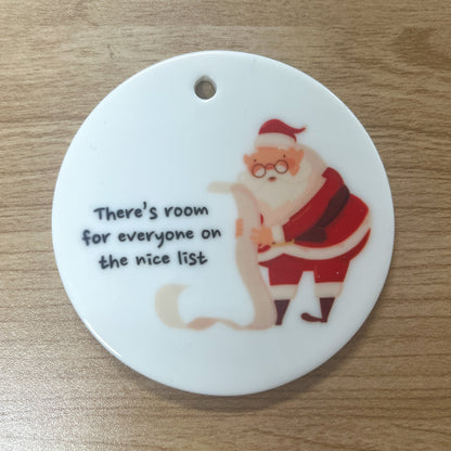 SECONDS Nice List Christmas Ornament - there's room for everyone on the nice list