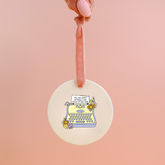 SAMPLE Typewriter Ceramic Ornament