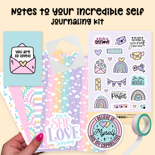 Notes to Your Incredible Self: A Self-Love Journaling Kit