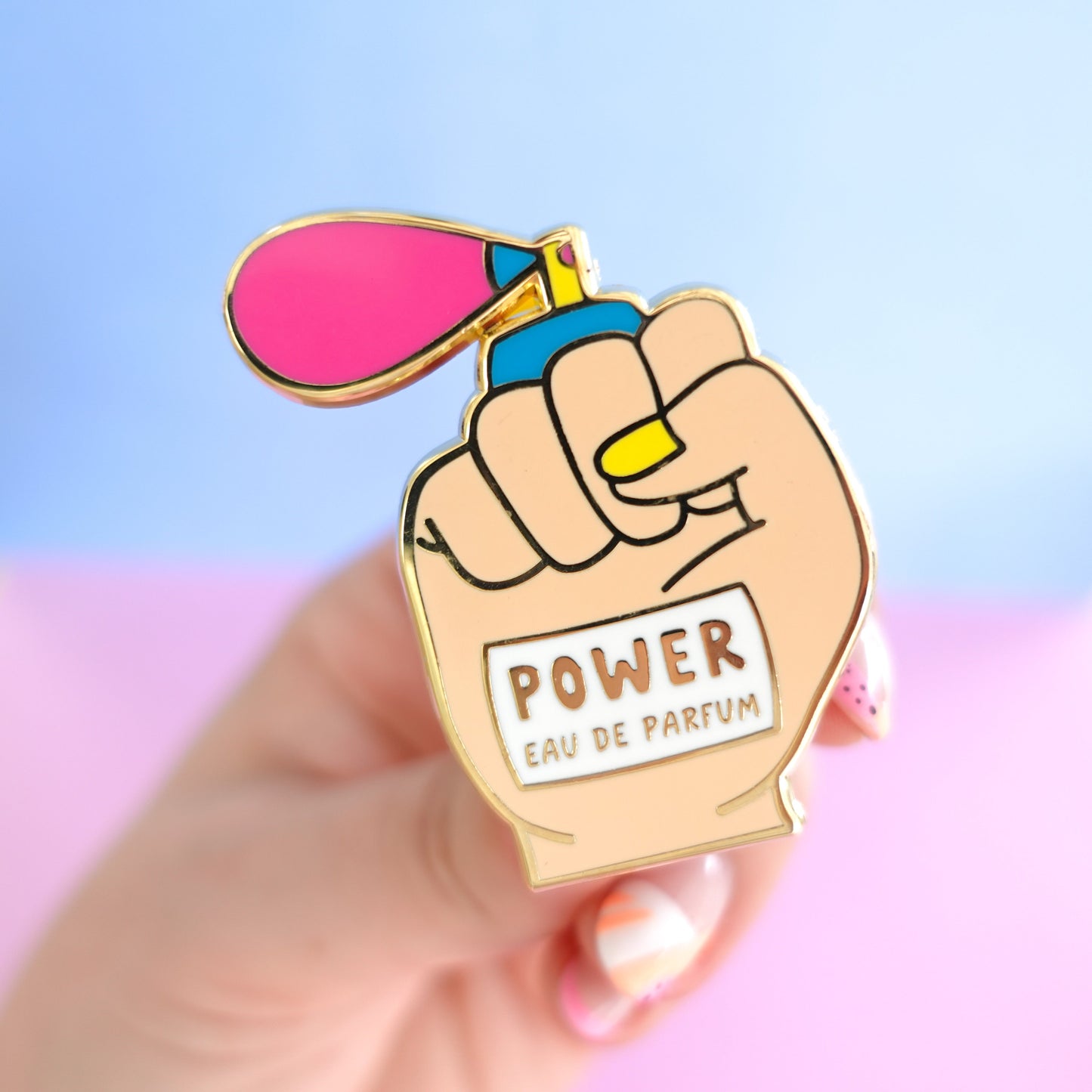 Power Perfume Gold Enamel Pin