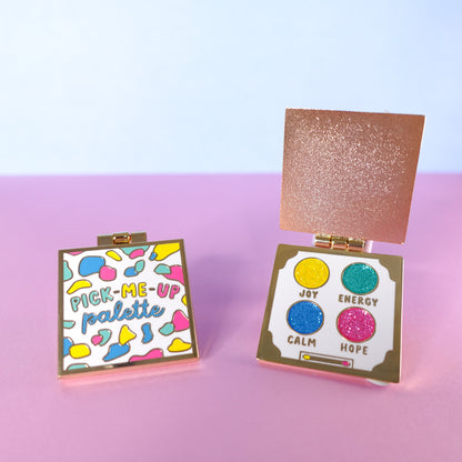 SECONDS Pick-Me-Up Palette Gold Enamel Pin