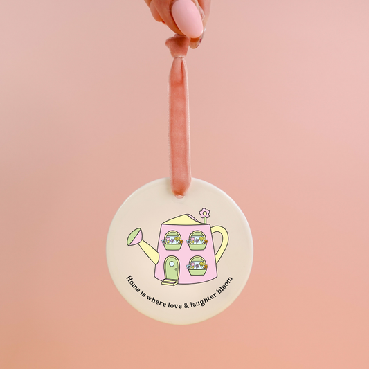 SAMPLE Home Is Ceramic Ornament