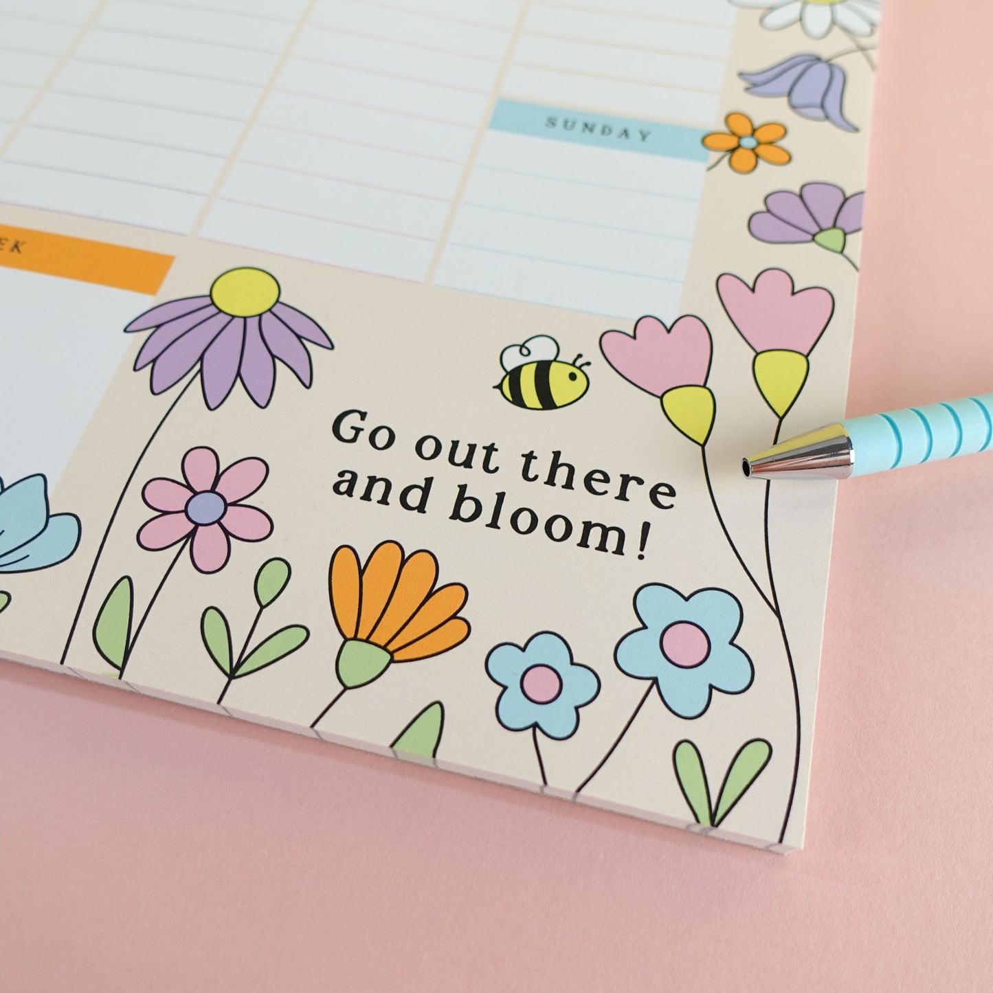 Wildflower A4 Weekly Desk Pad