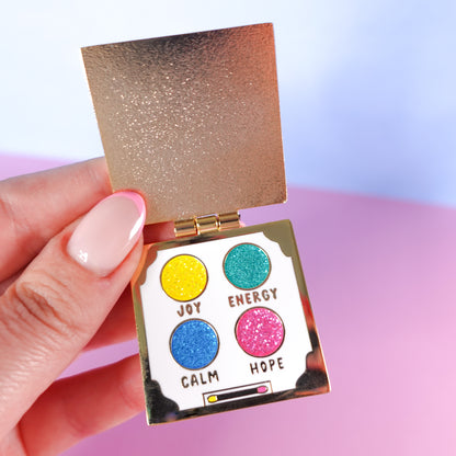 Pick-Me-Up Palette Gold Enamel Pin