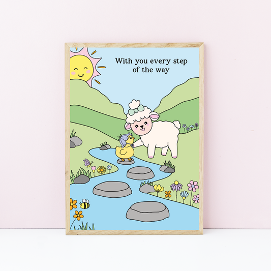 With You Every Step Art Print - A4