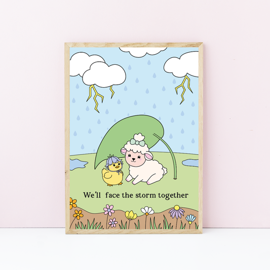 We'll Face The Storm Together Art Print - A4