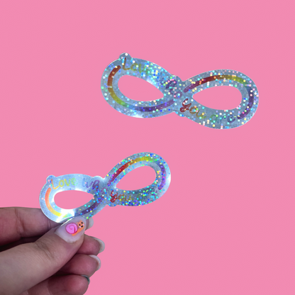 SAMPLE Love Who You Are Glitter Sticker | Celebrating Neurodiversity