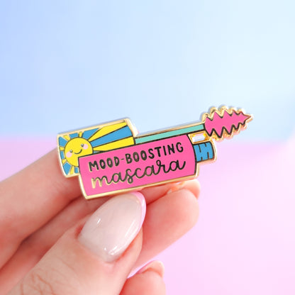 SECONDS Mood-Boosting Mascara Gold Enamel Pin