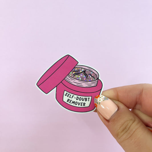 SECONDS Self-Doubt Remover Glitter Sticker