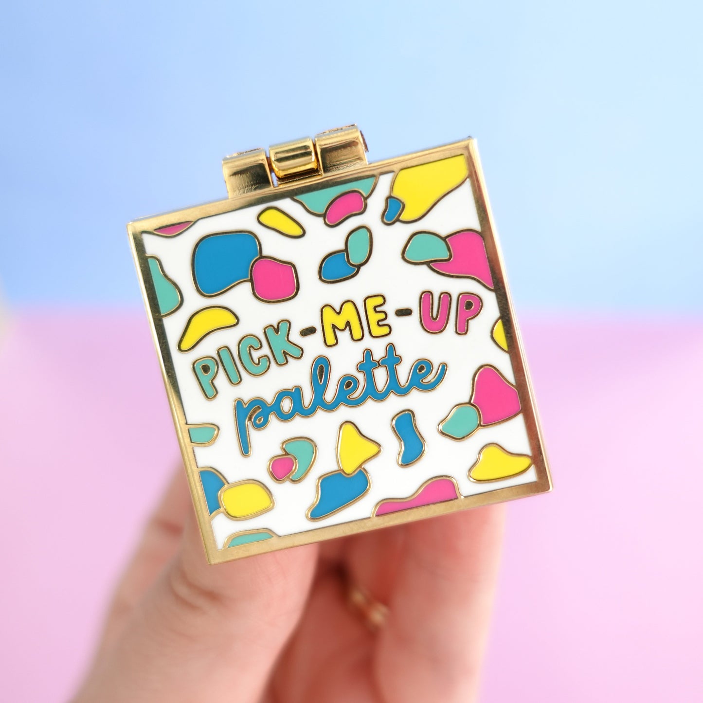 SECONDS Pick-Me-Up Palette Gold Enamel Pin