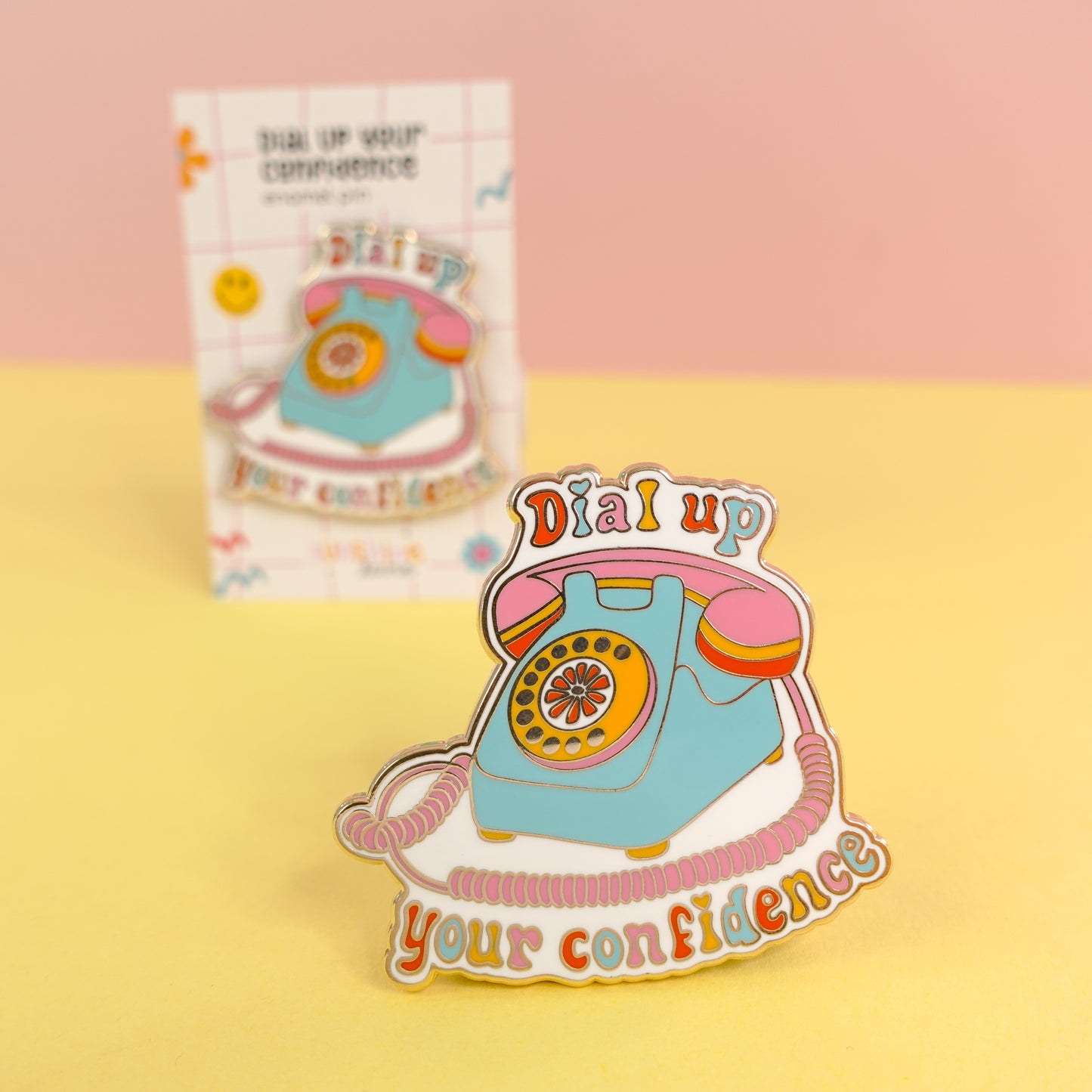 Dial Up Your Confidence Retro Enamel Pin