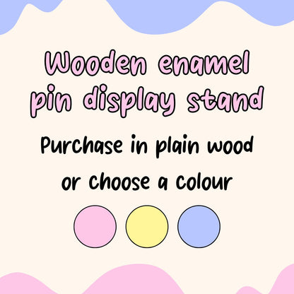 Wooden Enamel Pin Display Stand - Showcase Your Collection!