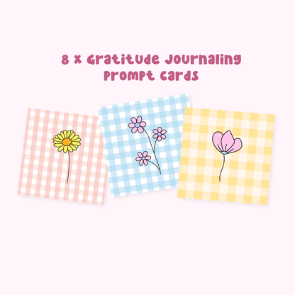 8 Mini Prompt Cards for Gratitude Journaling
