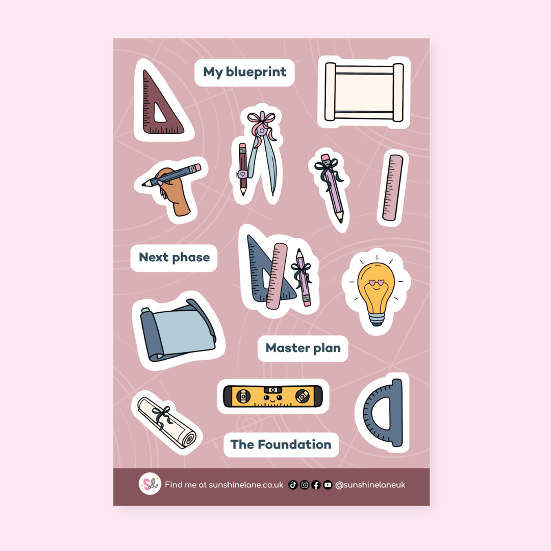 Designing Your Next Chapter Sticker Sheet