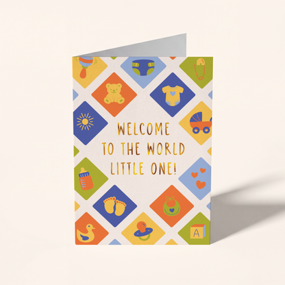 Welcome Little One - New Baby Card