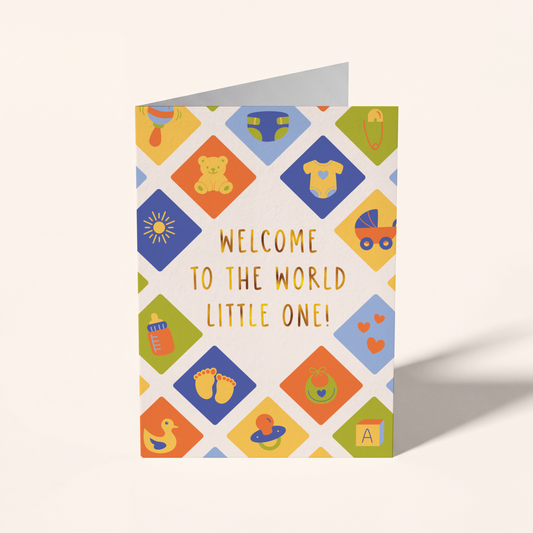 Welcome Little One - New Baby Card