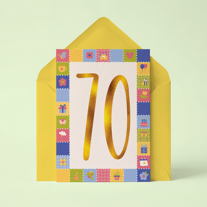 70th Birthday Card