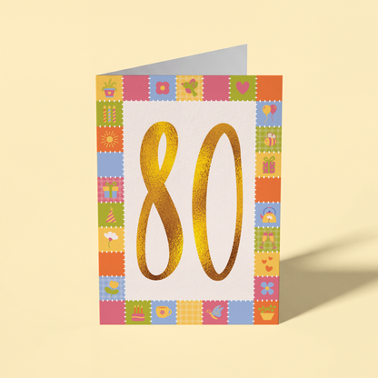 80th Birthday Card