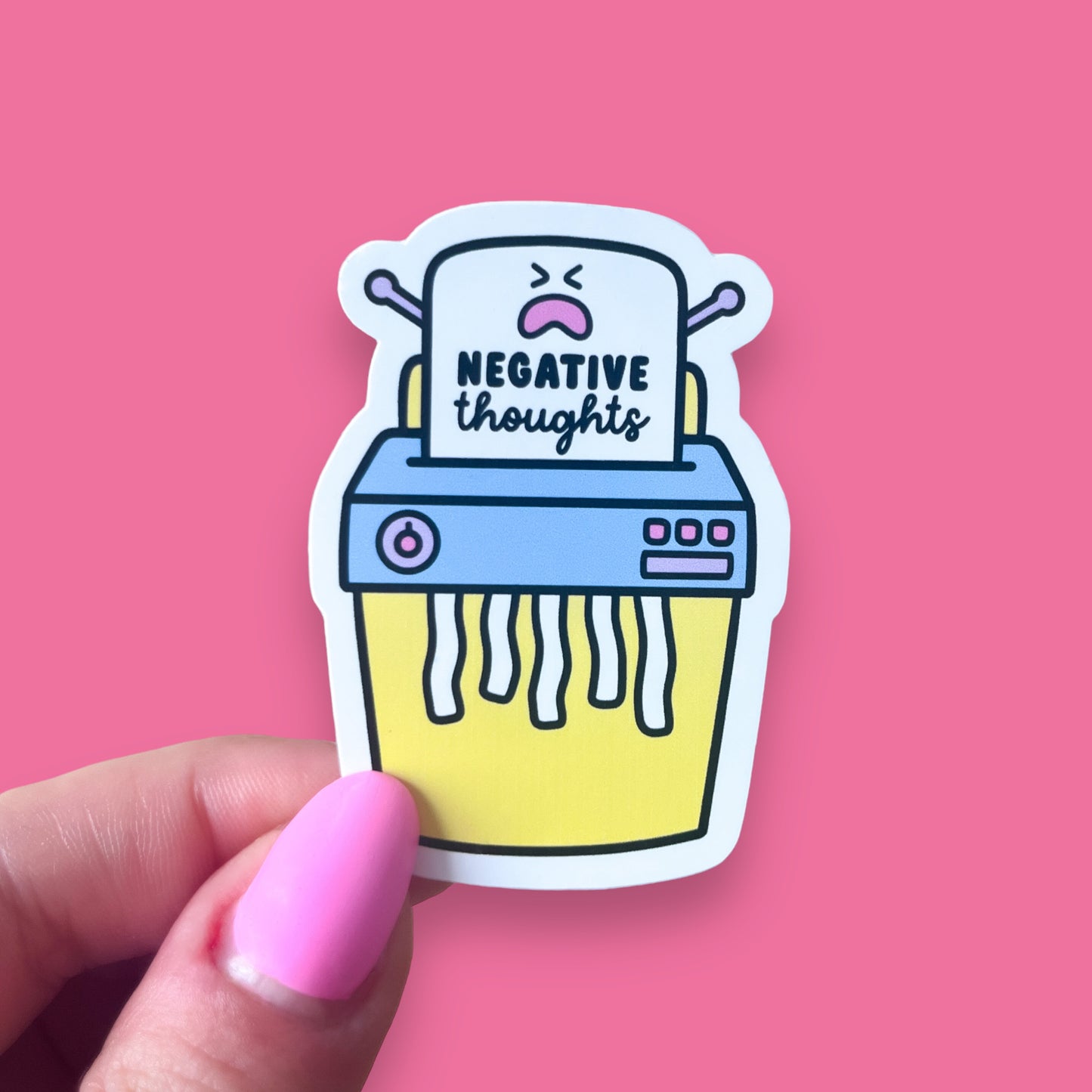 Shred Your Negative Thoughts Sticker