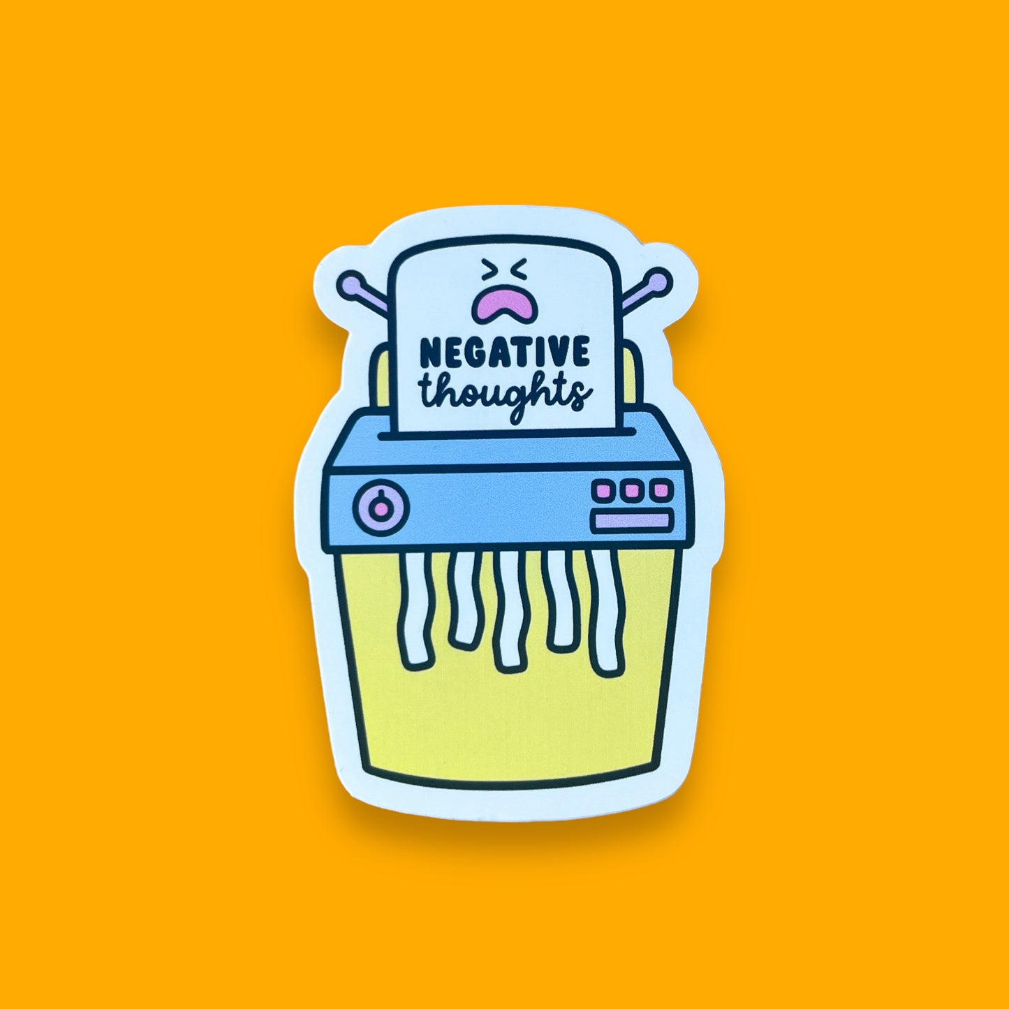 Shred Your Negative Thoughts Sticker