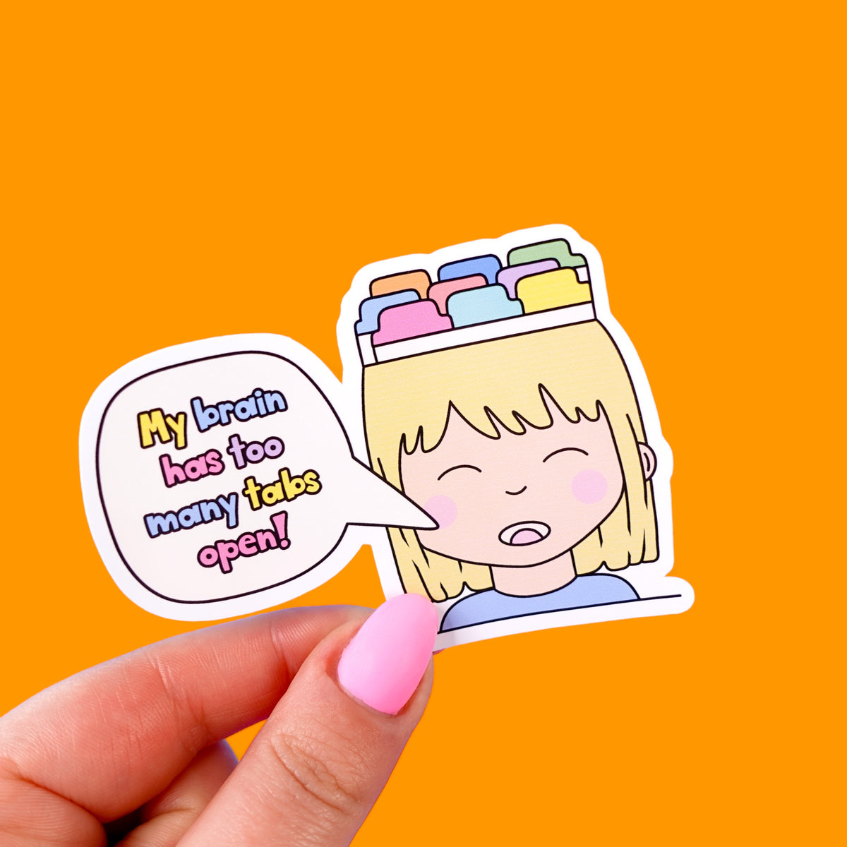 Too Many Tabs Sticker – Sunshine Lane