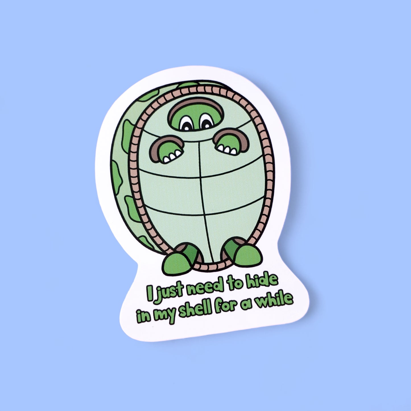 Turtle Hides Away Sticker