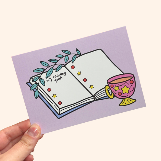 My Reading Goals Postcard