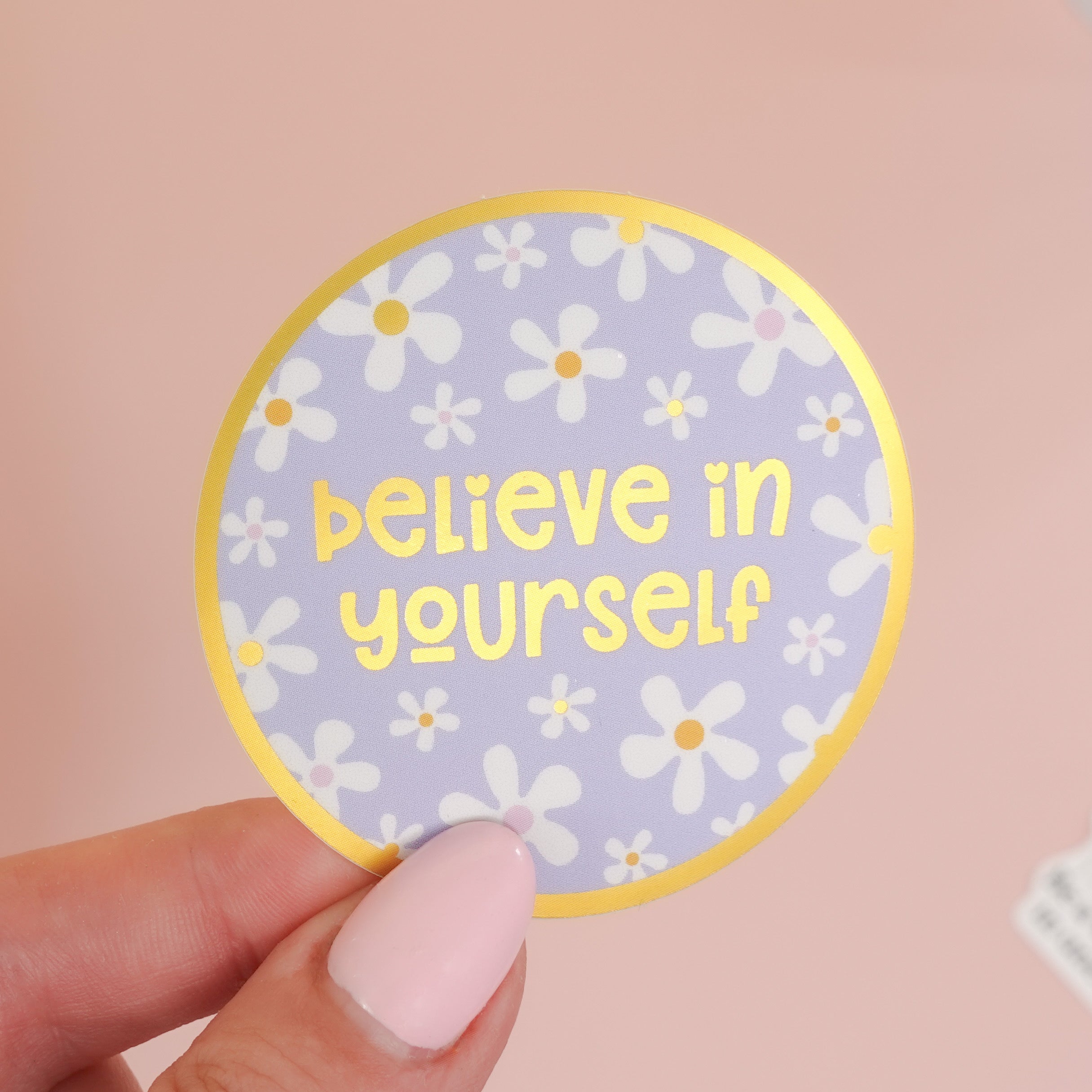 Believe in Yourself Sticker with Gold Mirror Accents β Sunshine Lane