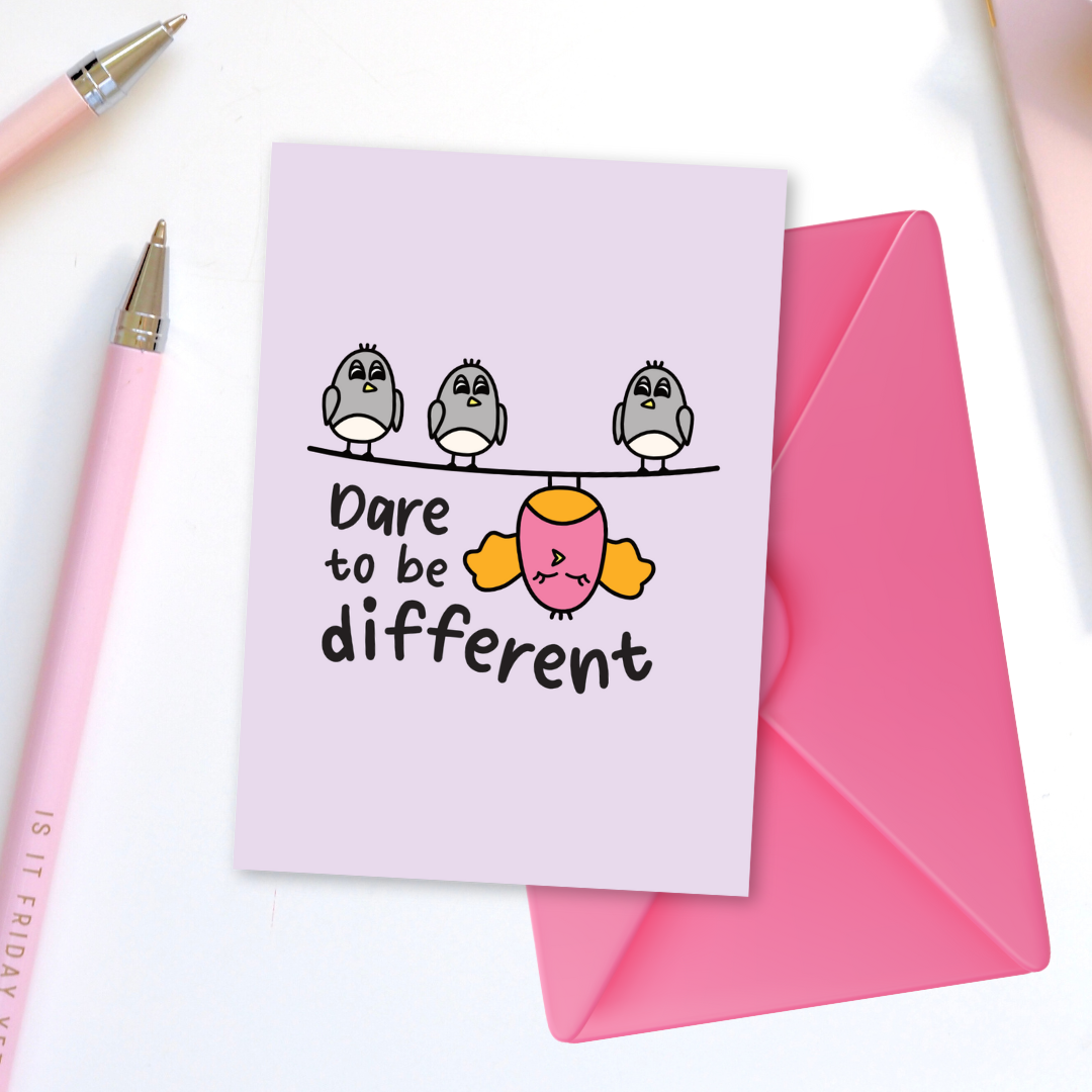 Dare to Be Different Greeting Card